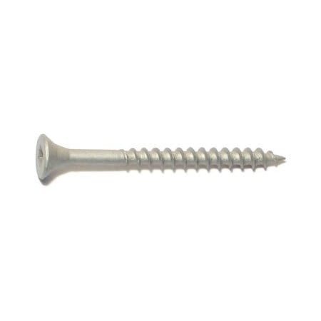 Buildright Deck Screw, #7 x 2 in, Steel, Flat Head, Square Drive, 143 PK 09178